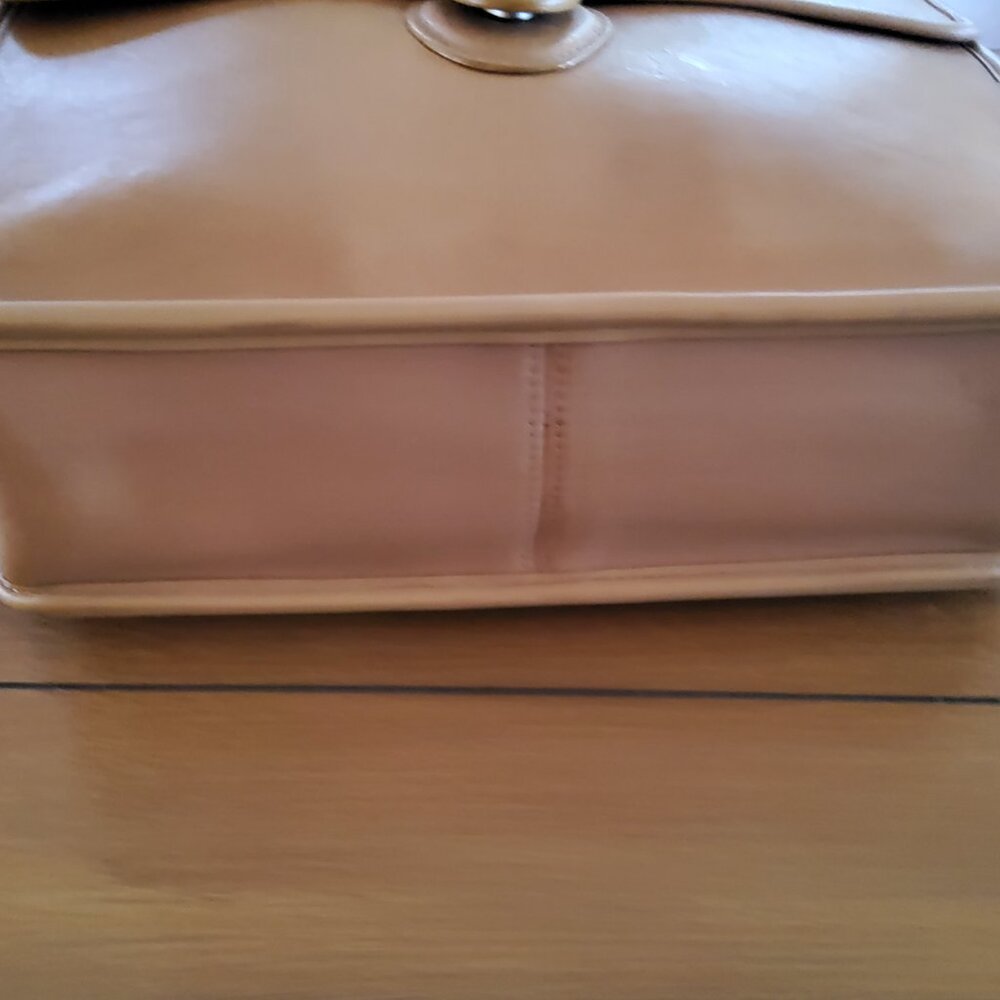 Coach Tan Leather Crossbody Satchel - Picture 6 of 16